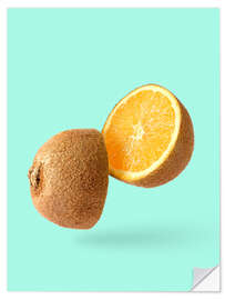Självhäftande poster Kiwi Meets Lemon