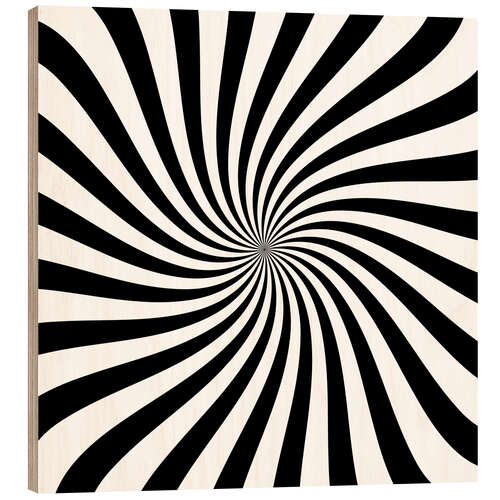 Wood print The Lines Meet in the Centre