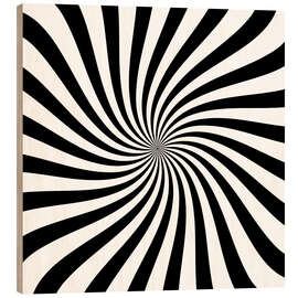 Wood print The Lines Meet in the Centre