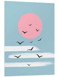 Hartschaumbild Sunset Birds