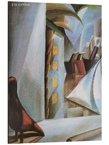 Stampa su alluminio A Harbor in the Moonlight, 1924