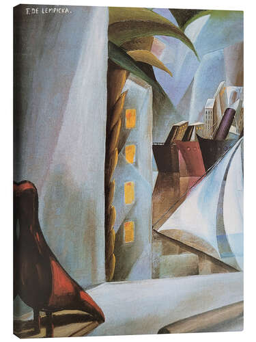 Lienzo A Harbor in the Moonlight, 1924
