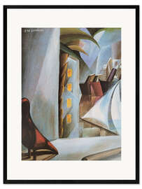 Framed art print A Harbor in the Moonlight, 1924 - Tamara de Lempicka