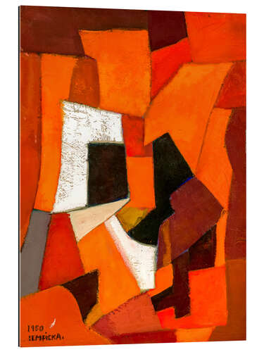 Gallery print Abstract Painting in Red and Orange, 1950