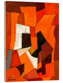 Obraz na drewnie Abstract Painting in Red and Orange, 1950