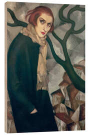 Wood print Her Sadness - Tamara de Lempicka