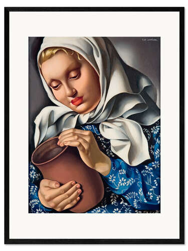 Plakat artystyczny premium w ramie Peasant with a Pitcher, 1937