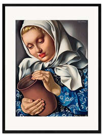 Plakat artystyczny premium w ramie Peasant with a Pitcher, 1937