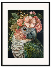 Framed art print Regal Feathers - DejaReve