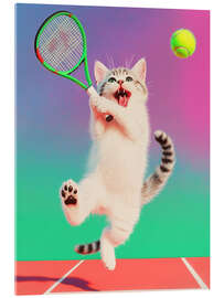 Acrylic print Tennis Kitty - DejaReve