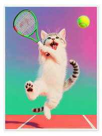 Poster Tennis Kitty - DejaReve