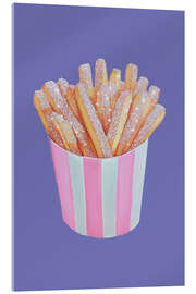 Tableau en verre acrylique Glittery French Fries