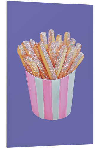 Tableau en aluminium Glittery French Fries