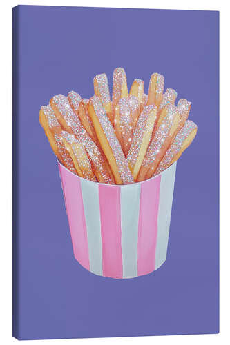Canvastavla Glittery French Fries
