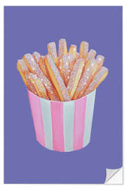 Vinilo para la pared Glittery French Fries