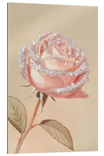 Galleriataulu Pink Rose with Sparkling Glitters