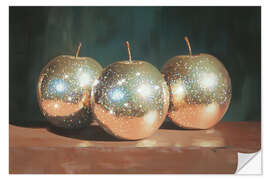 Sisustustarra Golden Apples Still Life Painting