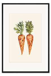 Gerahmter Kunstdruck Disco-Karottenkunst