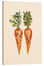 Trätavla Disco Carrot Art