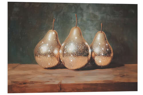 Foam board print Golden Pears Still Life Painting
