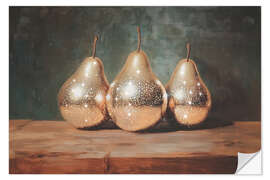 Wall sticker Golden Pears Still Life Painting - Melloi Art