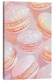 Canvastavla Pink Glittery Macarons