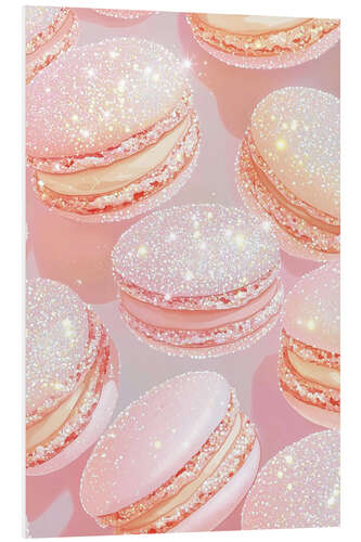Obraz na PCV Pink Glittery Macarons