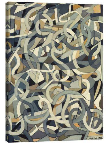 Quadro em tela Abstract Composition wiht Swirls, 1955