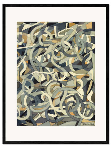 Framed art print Abstract Composition wiht Swirls, 1955