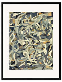 Framed art print Abstract Composition wiht Swirls, 1955