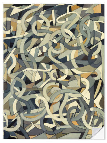 Vinilo para la pared Abstract Composition wiht Swirls, 1955