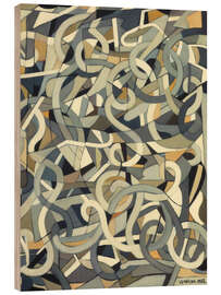 Obraz na drewnie Abstract Composition wiht Swirls, 1955
