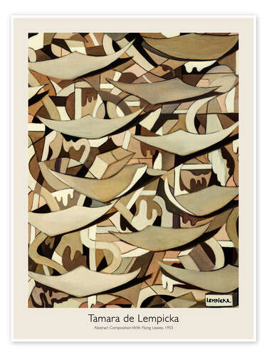 Juliste Abstract Composition With Flying Leaves, 1955