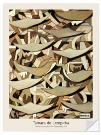 Vinilo para la pared Abstract Composition With Flying Leaves, 1955