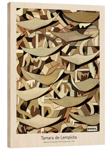 Cuadro de madera Abstract Composition With Flying Leaves, 1955