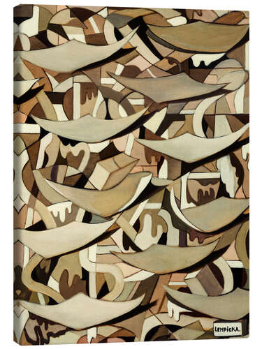 Obraz na płótnie Abstract Composition with Flying Leaves