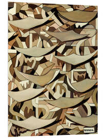 Bilde på skumplate Abstract Composition with Flying Leaves