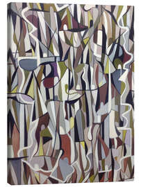 Tableau sur toile Abstract Composition in Black and Grey, 1956