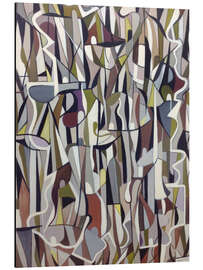 Magnettafel Abstrakte Komposition in Schwarz und Grau, 1956