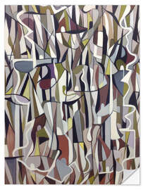 Wall sticker Abstract Composition in Black and Grey, 1956
