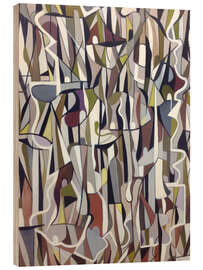 Obraz na drewnie Abstract Composition in Black and Grey, 1956