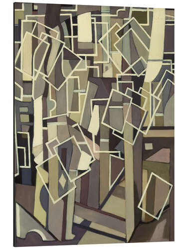 Aluminium print Abstract Composition with White Rectangles, 1955