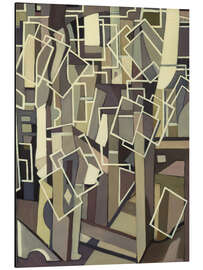 Aluminium print Abstract Composition with White Rectangles, 1955