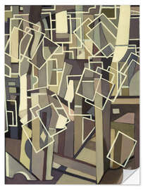 Vinilo para la pared Abstract Composition with White Rectangles, 1955