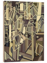 Obraz na drewnie Abstract Composition with White Rectangles, 1955