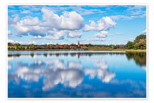 Poster Blick auf Serrahn am Krakower See
