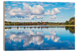 Holzbild Blick auf Serrahn am Krakower See - Rico Ködder