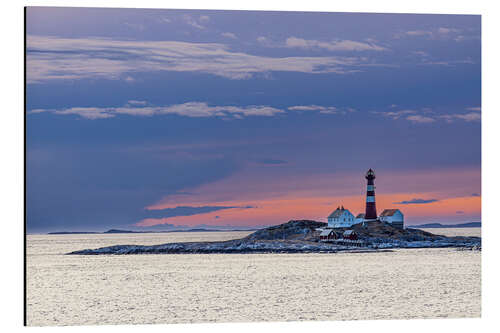Alubild Der Leuchtturm Landegode Fyr, Norwegen