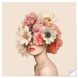Selvklebende plakat Floral Beauty