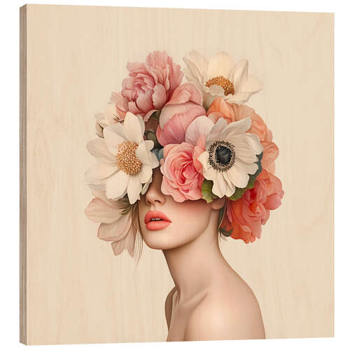 Hout print Floral Beauty